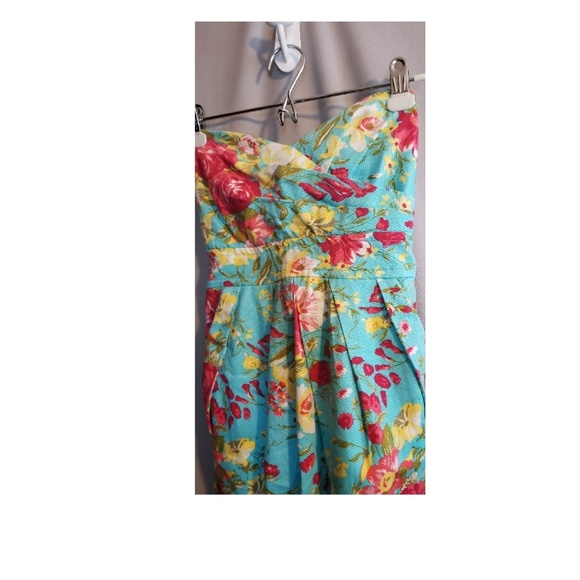 Teeze Me Floral Strapless Summer Dress 3 - Picture 3 of 5